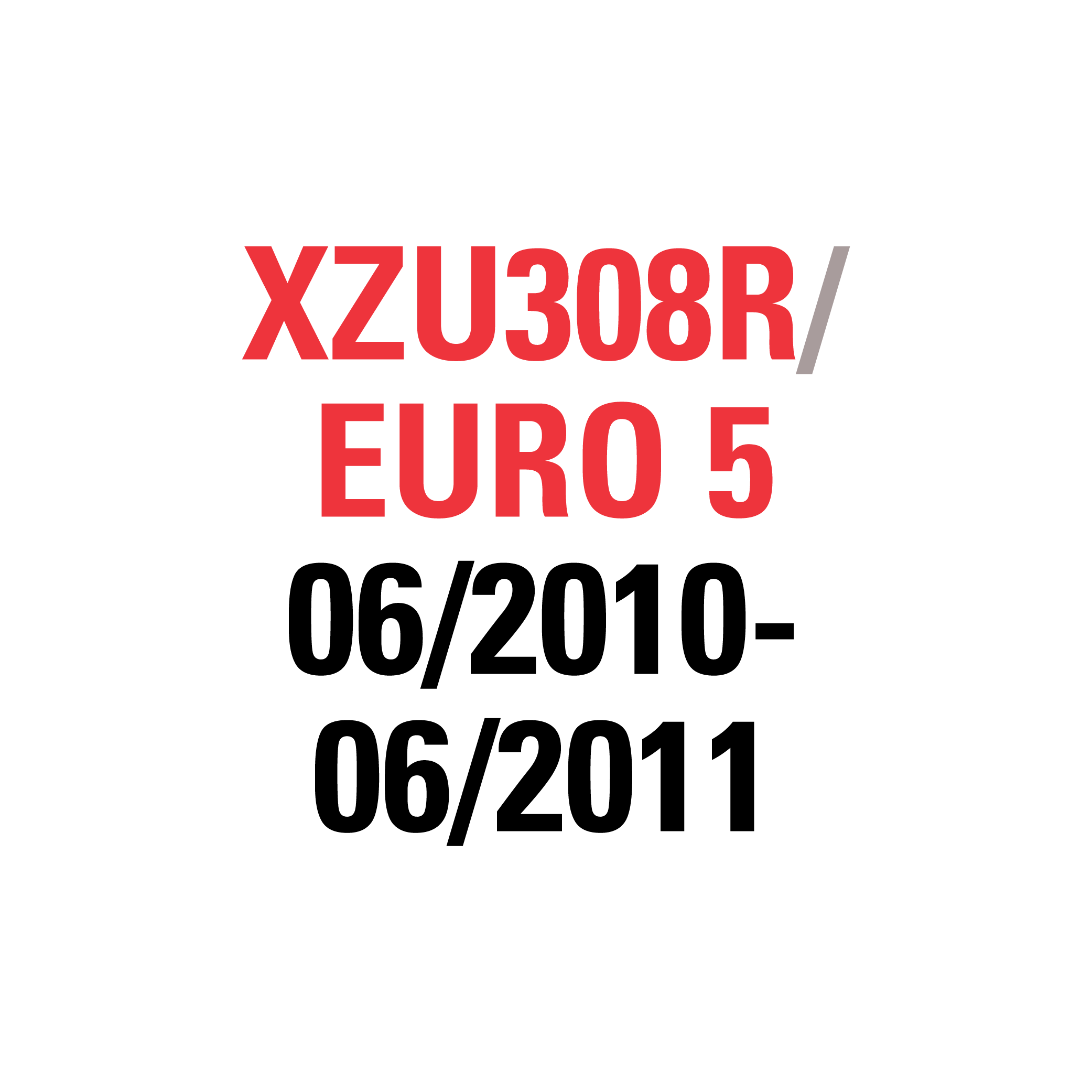 XZU308R EURO 5 06/2010-06/2011